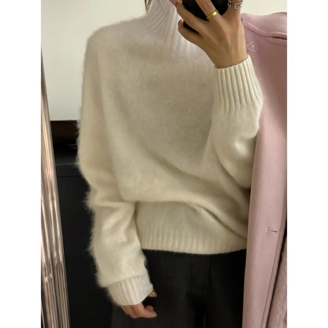 【鑫绒毛衣】上衣长袖针织纯色冬季加厚女款衫毛针织衫Y000-A214