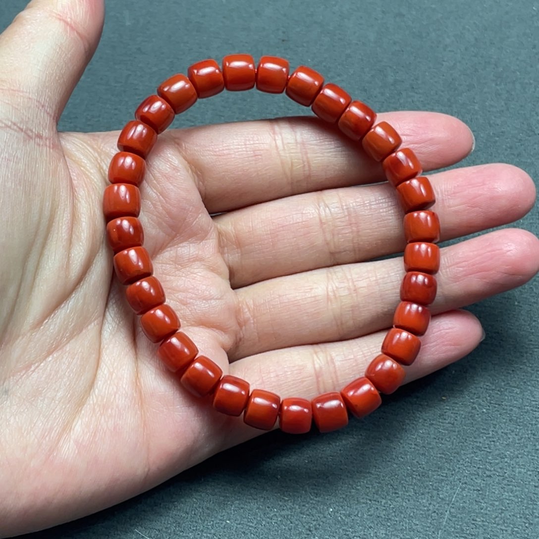 南红玛瑙手串未镶嵌1*4