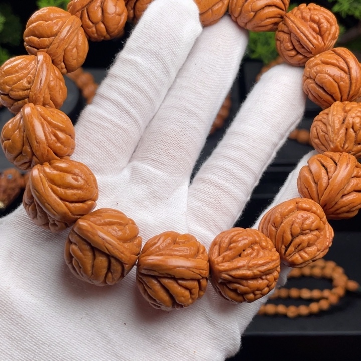 木质类精品桃核单圈