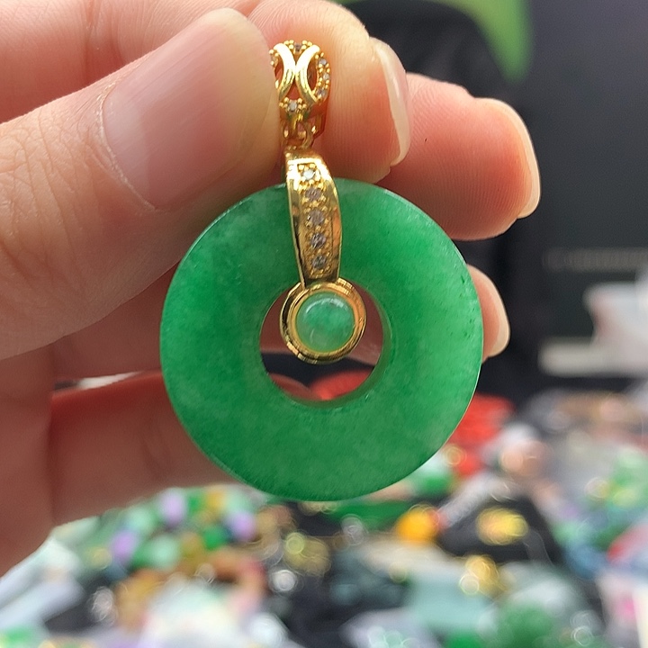 翡翠银S925镶嵌颈饰