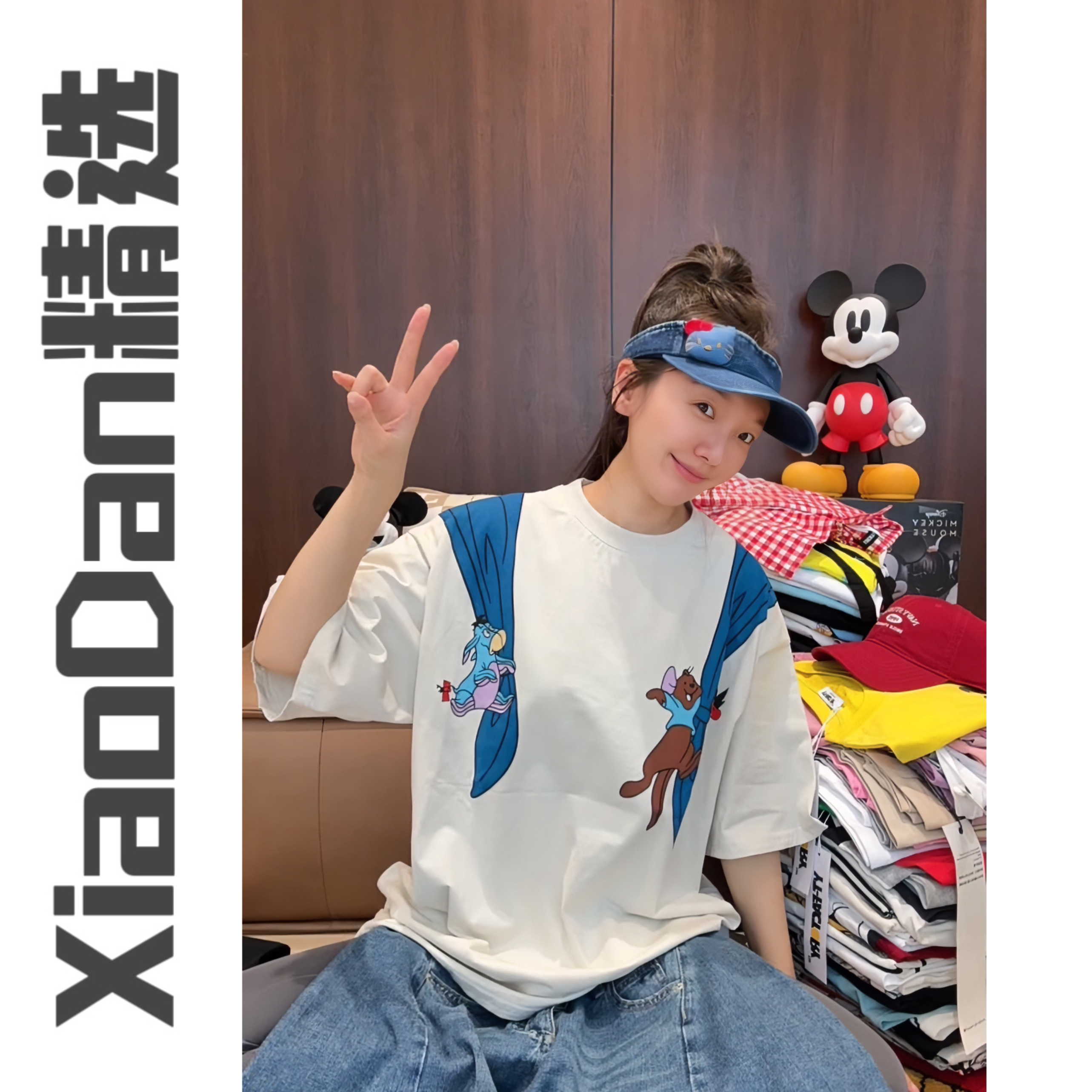 【晓丹精选】新款时尚百搭韩版卡通撞色短袖T恤2020825