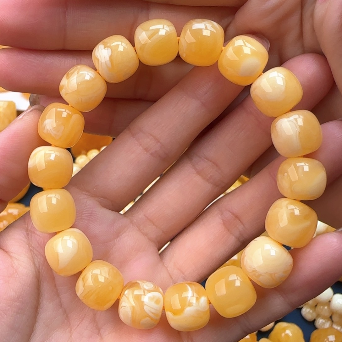 琥珀手串未镶嵌同料老型12