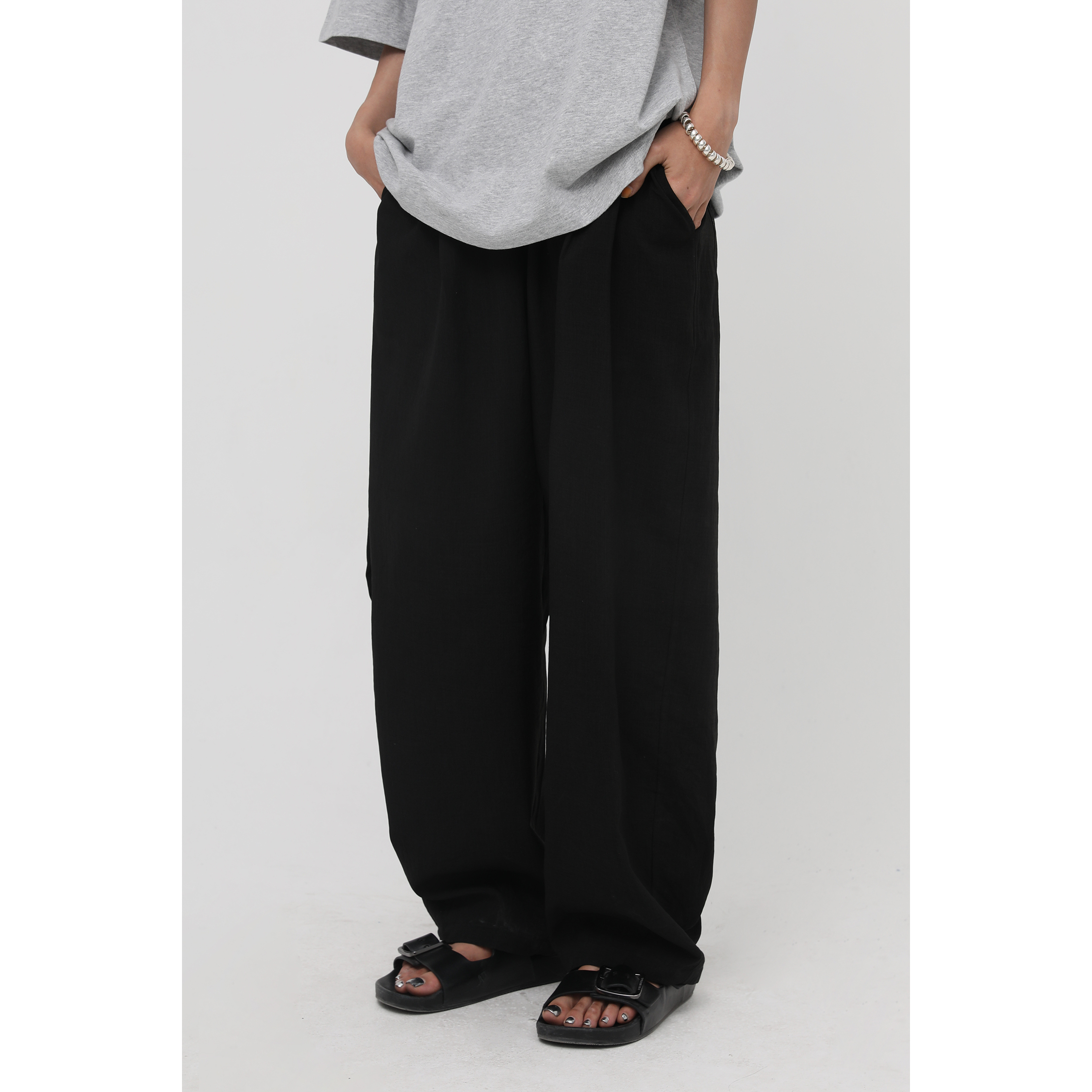 MASONPRINCE 秋装新款 料子敲绝无压力型松紧休闲裤