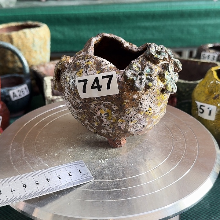 内口6高10粗陶手工