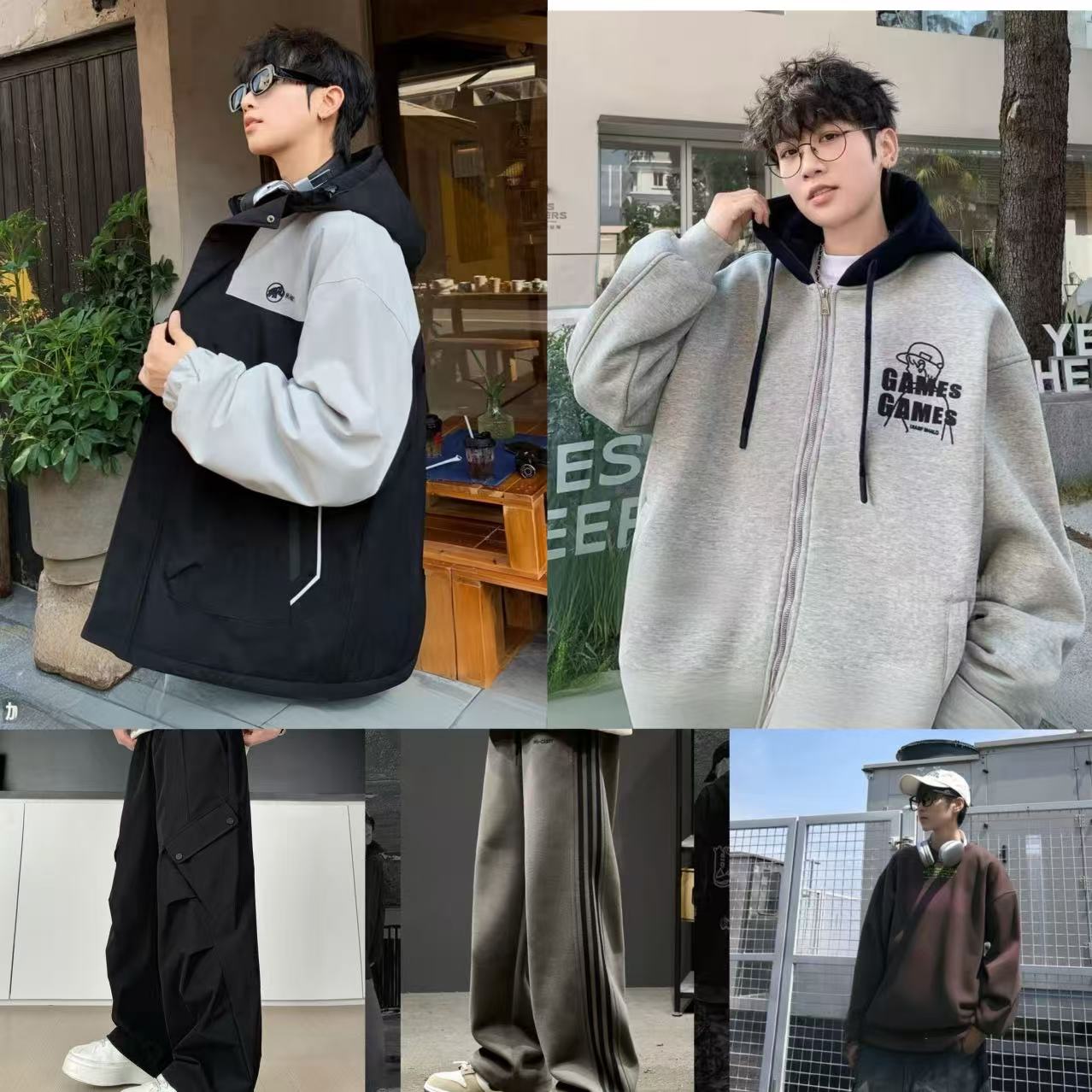 潮boy901-950青少年连帽2025冬天冬季外套棉服棉衣新款加绒加厚