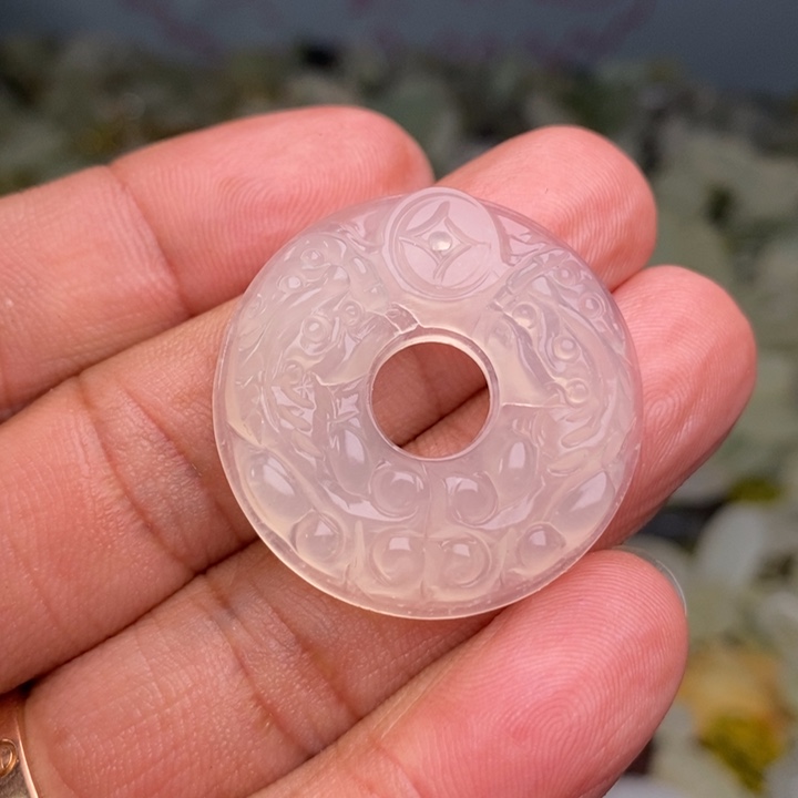 蛇纹石玉颈饰合金143