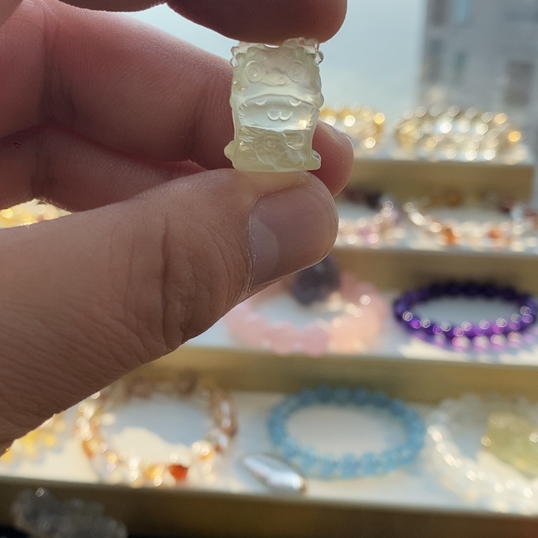 手链未镶嵌水晶巴西黄水晶龙宝吊坠