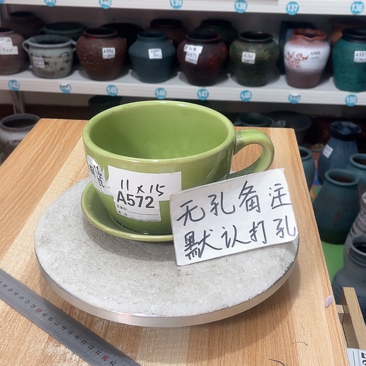 红陶手工制作工艺花盆