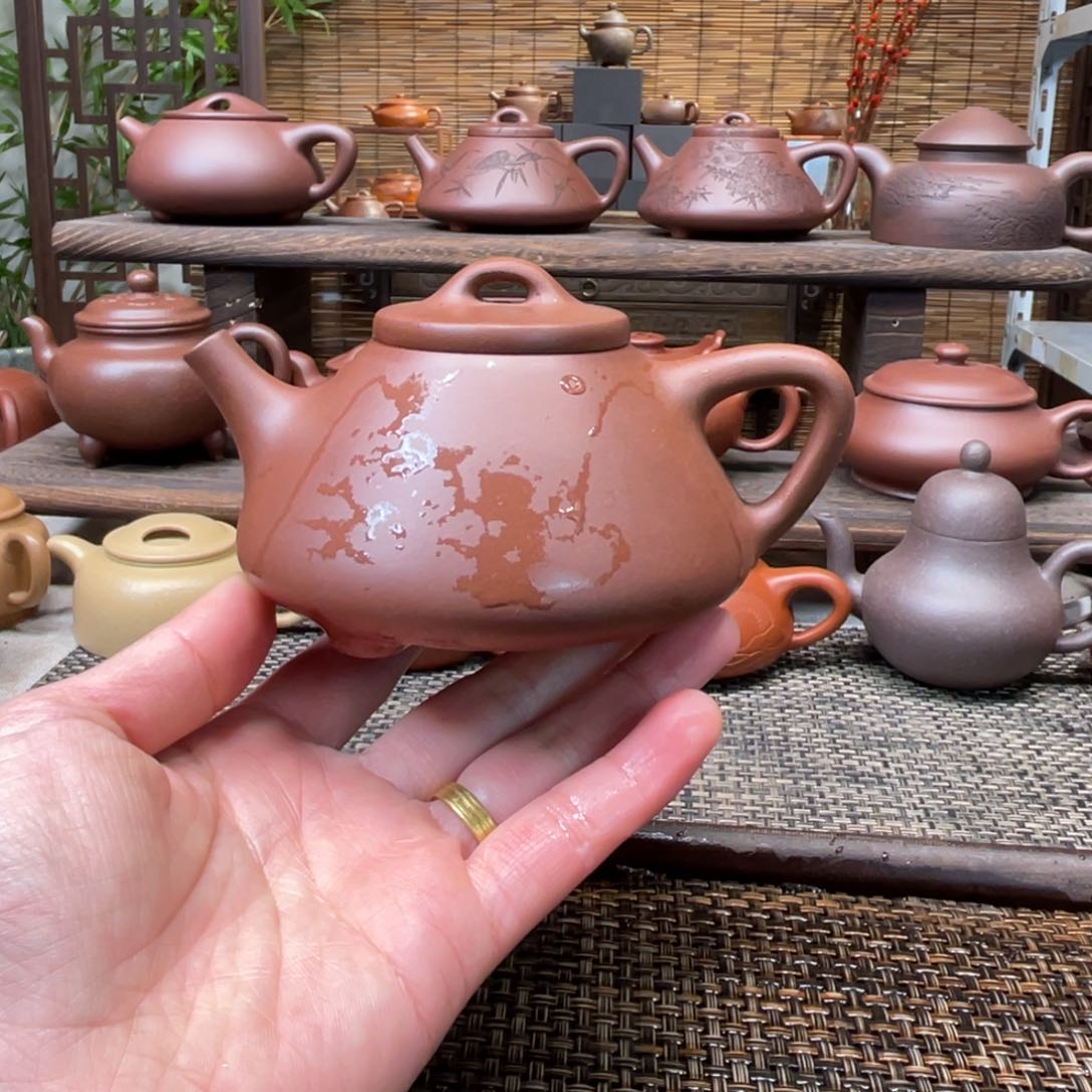 紫砂茶壶宜兴原矿紫砂手工制220