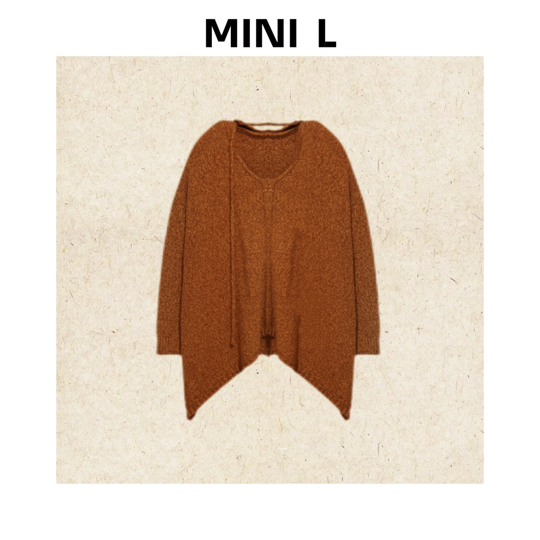 [MINI L]“云雾”暖冬羊绒羊毛花纱金银丝叠层针织上衣