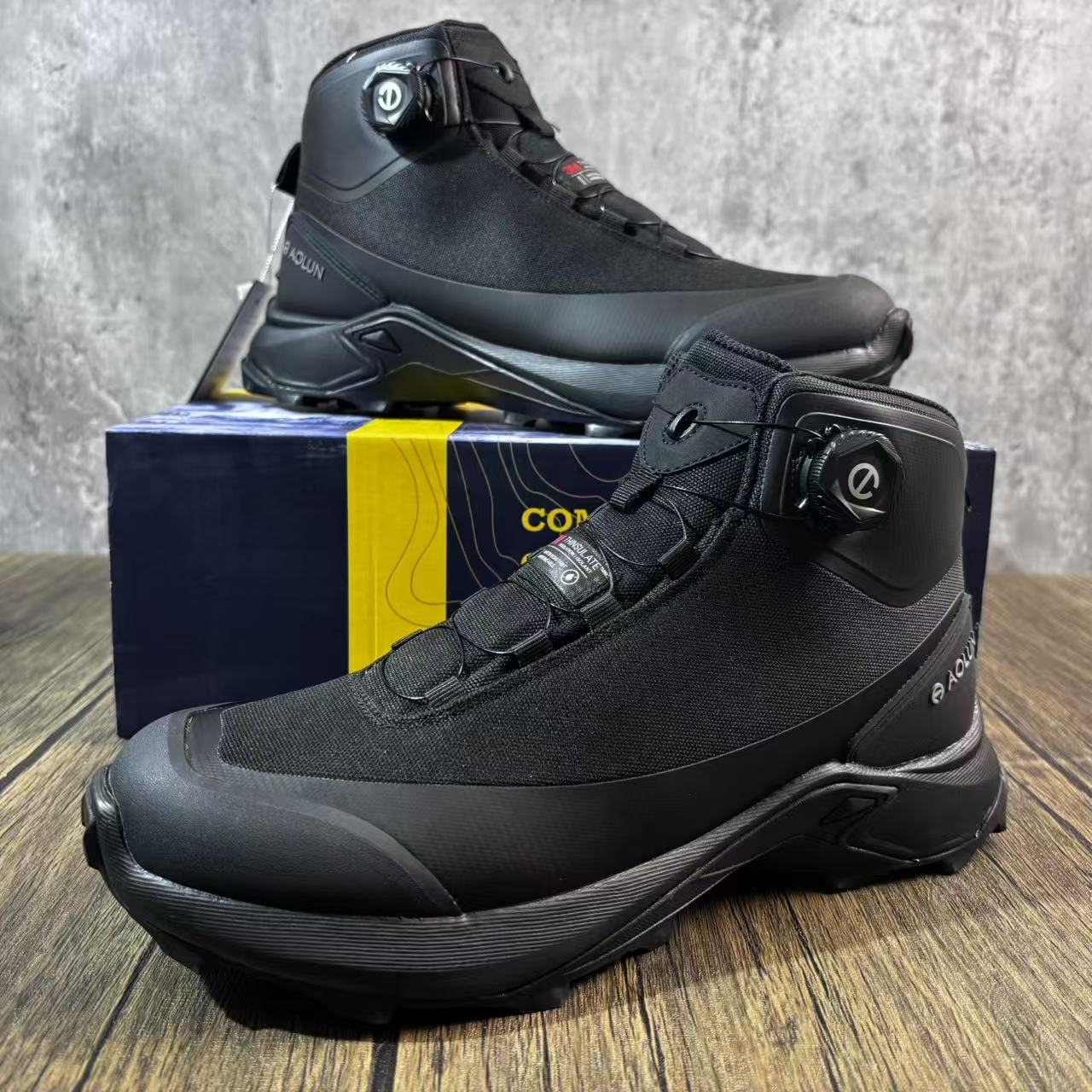 秋冬季户外高帮加绒防水鞋徒步鞋耐寒零下30度适合东北快速穿脱