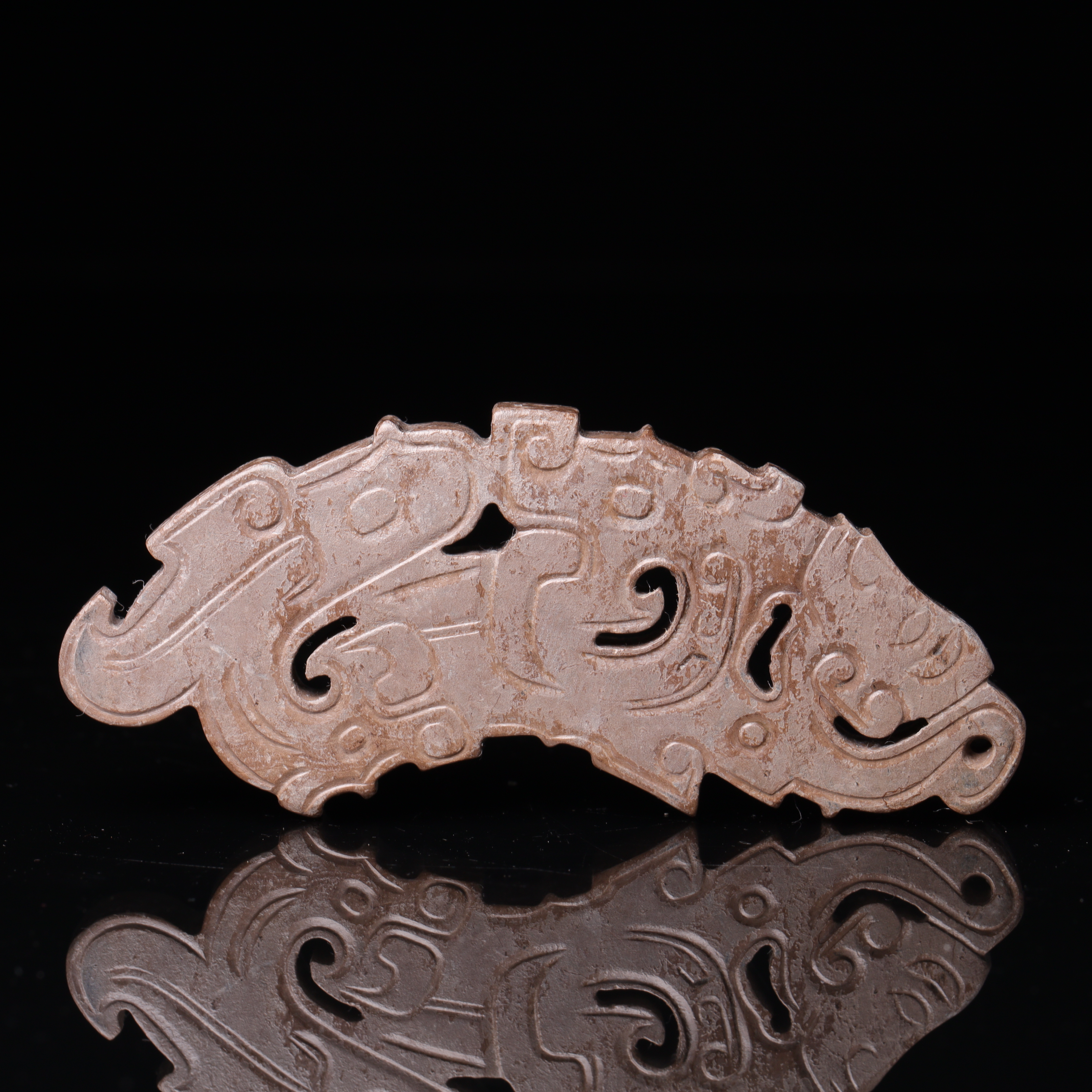 明代和田玉龙纹佩-NX