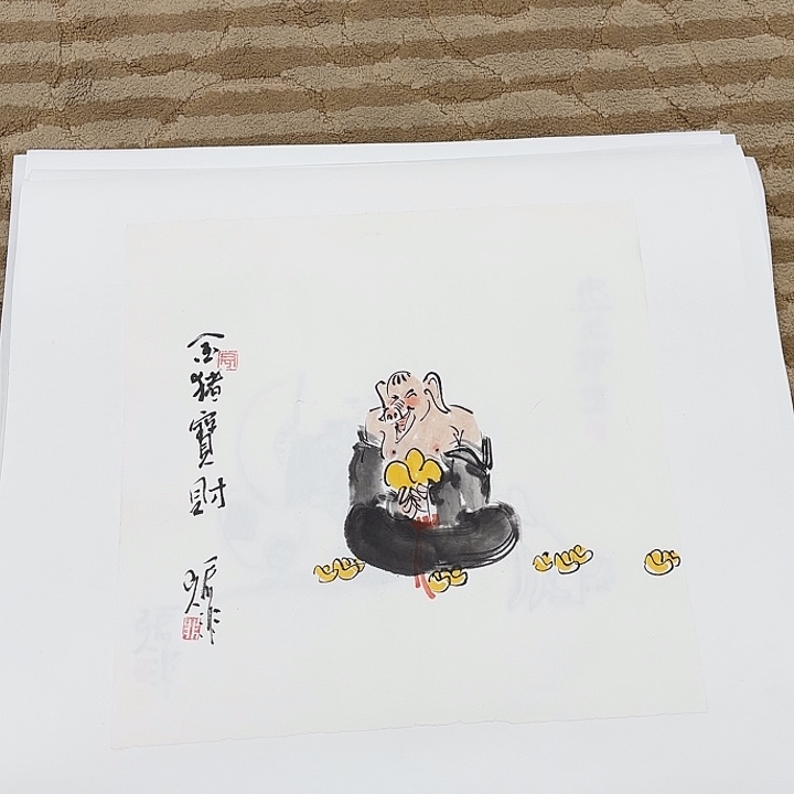 国画花鸟的翅膀和翅膀都是白色35x35