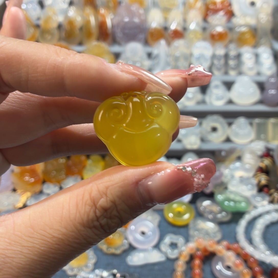 玛瑙/玉髓未镶嵌吊坠(不含链)