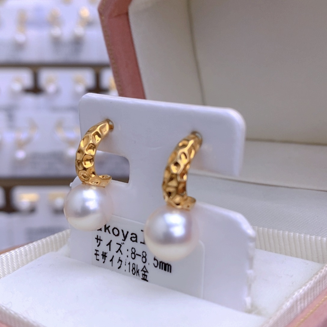 海水珍珠耳饰18K金镶嵌