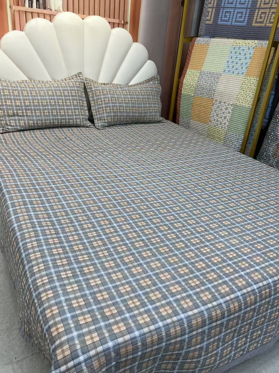 （欧拉格灰枕套）加棉加厚枕套一对48*74cm