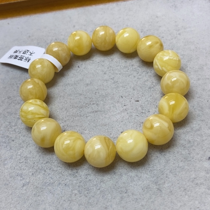 蜜蜡未镶嵌裸石手串