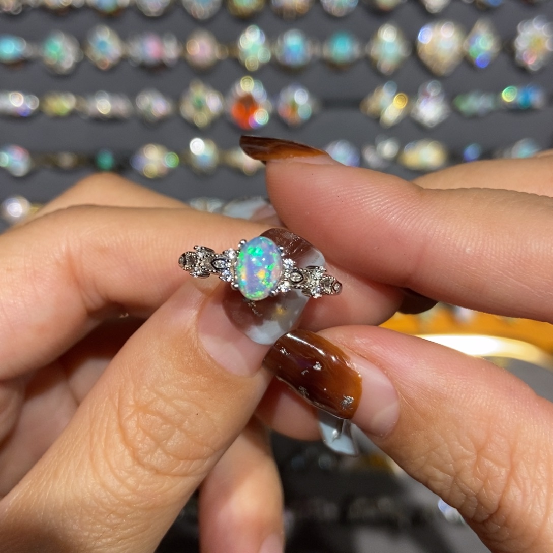 欧泊未镶嵌35款选1个款戒指