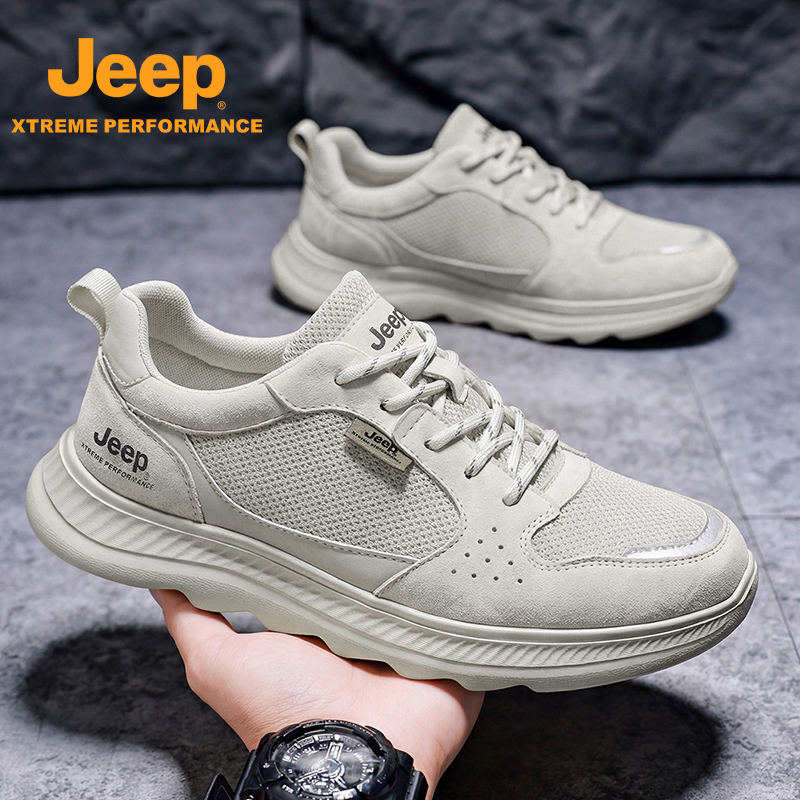 JEEP/吉普夏季网面鞋男士透气防滑耐磨户外休闲跑步百搭运动鞋
