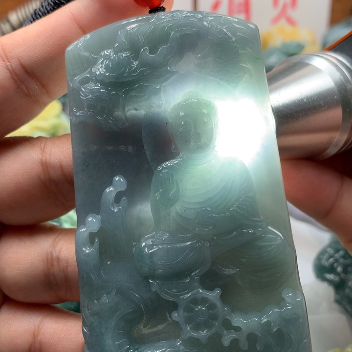 翡翠颈饰未镶嵌保真天然A货翡翠