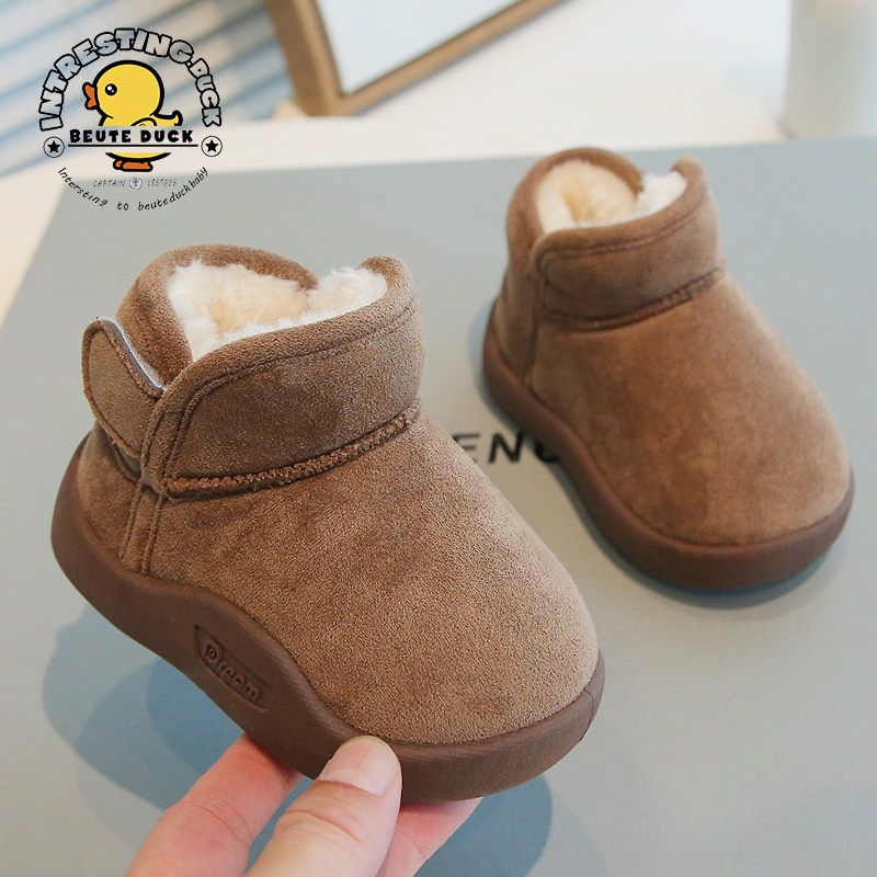 BEUTE DUCK冬季儿童雪地靴加厚防滑男女童棉靴宝宝棉鞋小童婴儿鞋