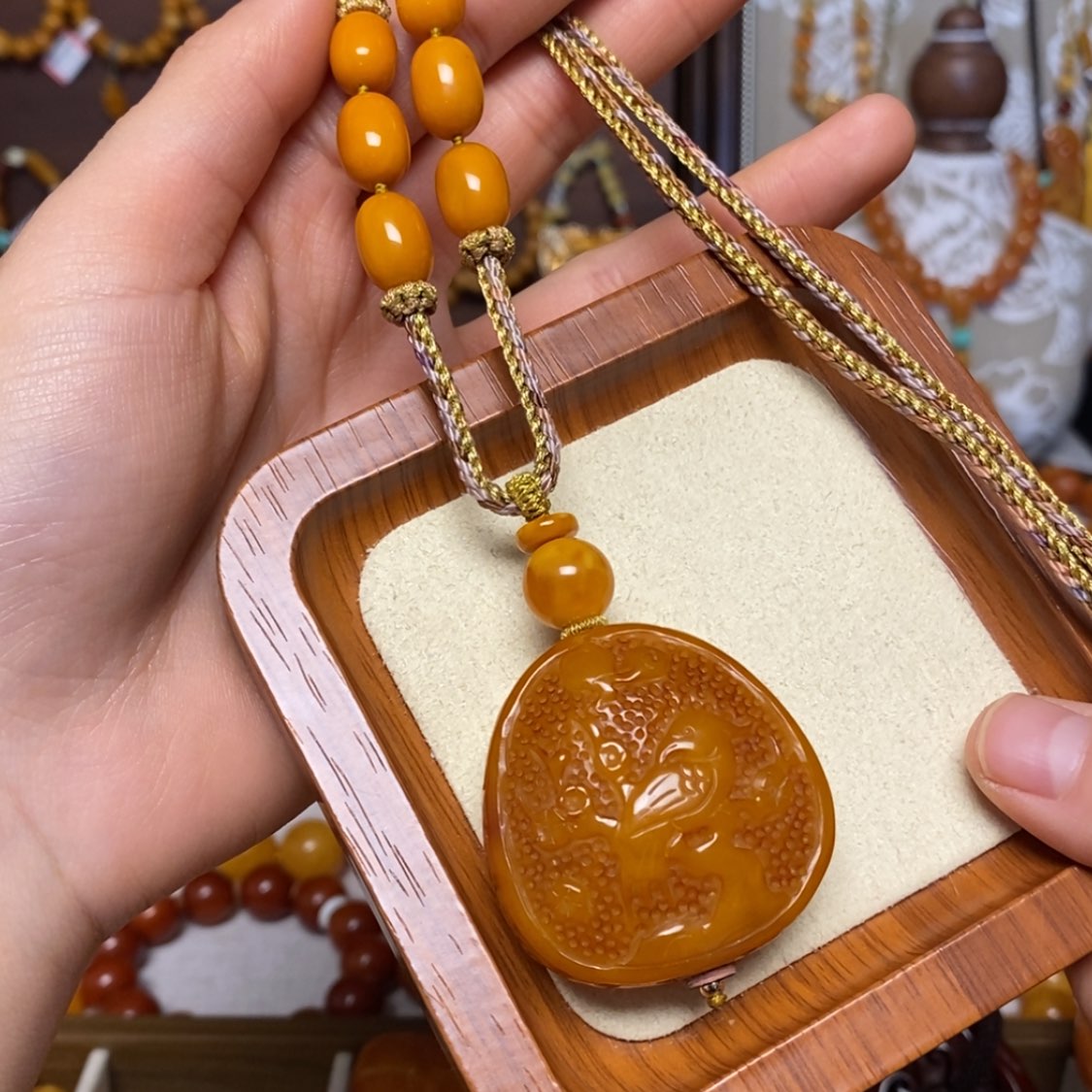 【闪购商品】蜜蜡颈饰未镶嵌项链