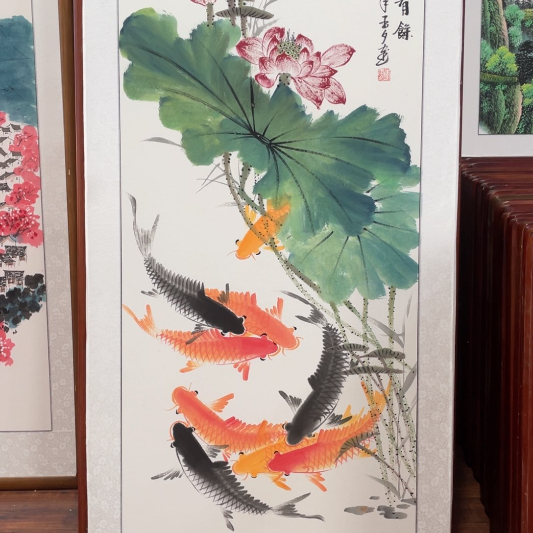 国画带框尺寸63*123厘米