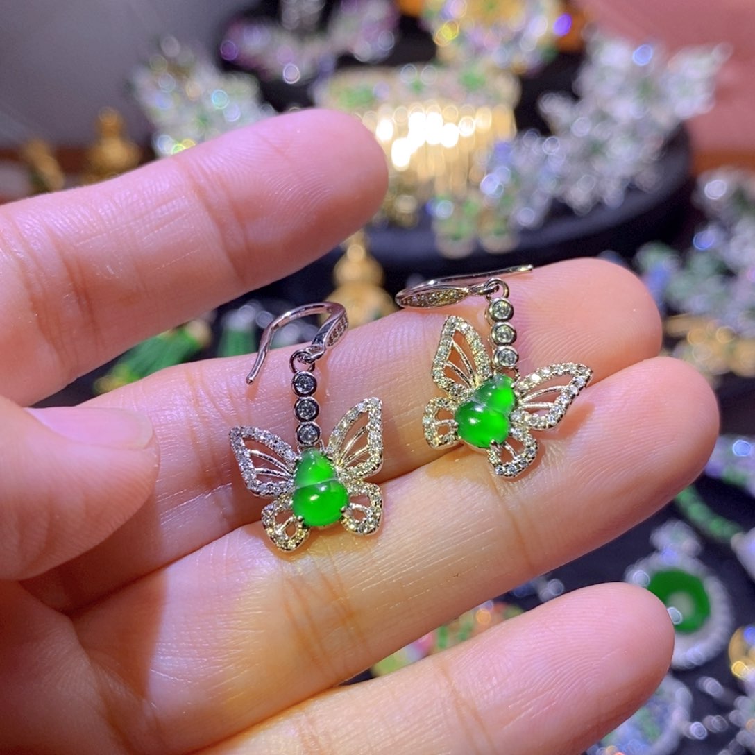 翡翠银S925镶嵌项圈天然翡翠