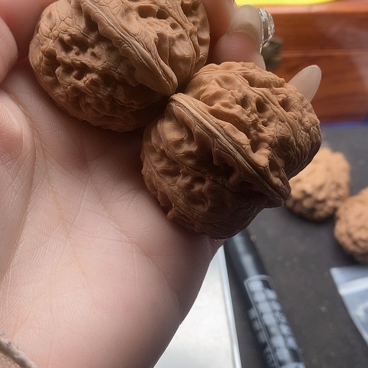 吊坠文玩核桃43尺全品元宝一对