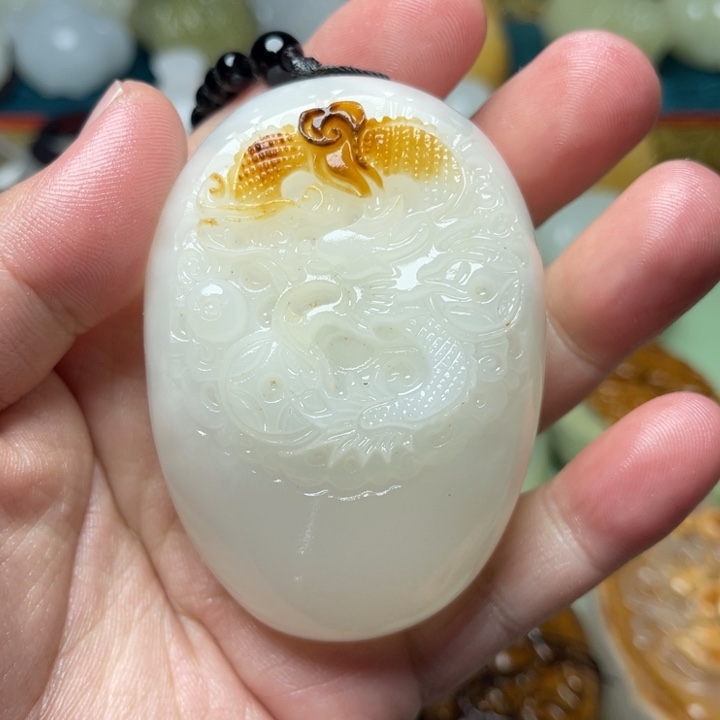 石材天然方解石手把件不退换