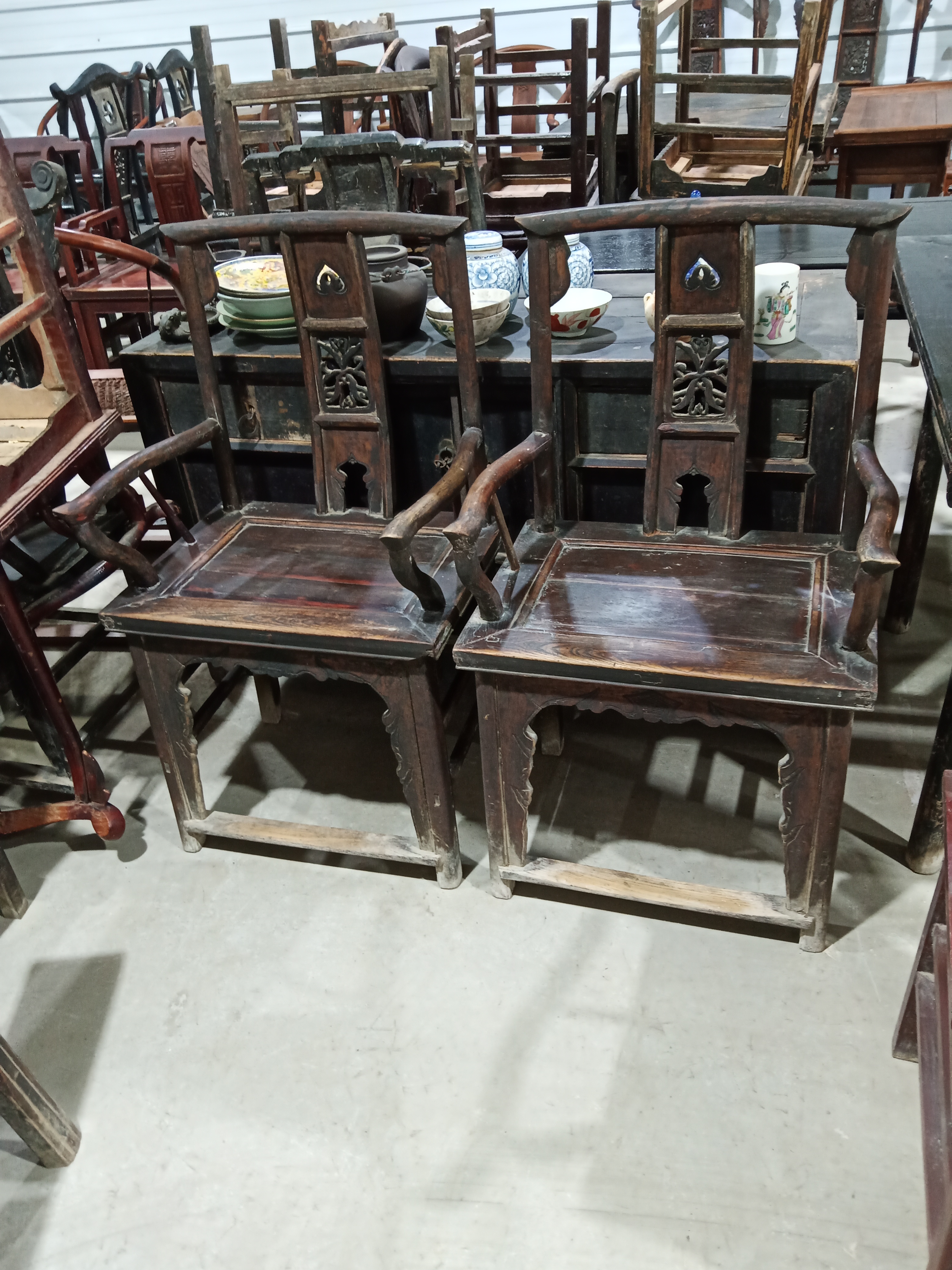 官帽椅一对，不包邮费