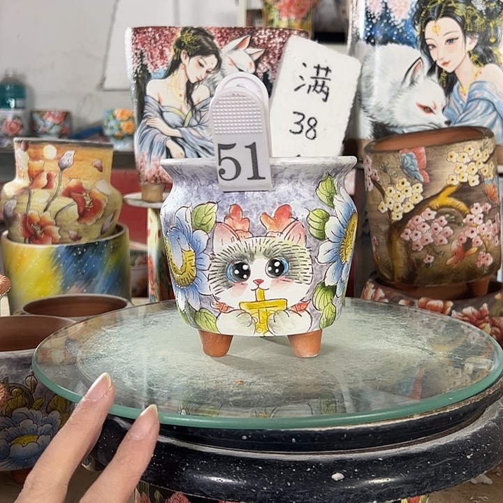 景德镇手绘花盆性价比超高