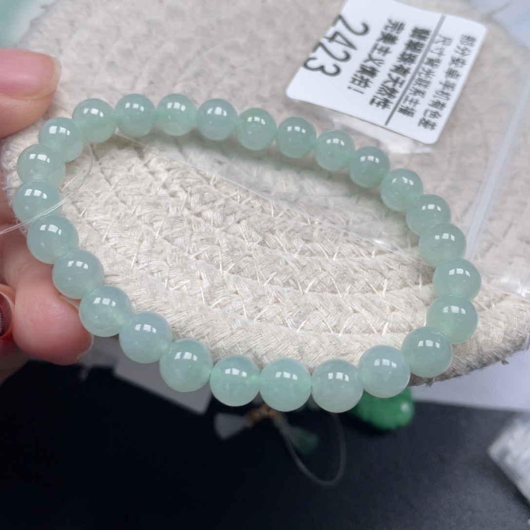 翡翠未镶嵌手链天然A货缅甸翡翠7.3