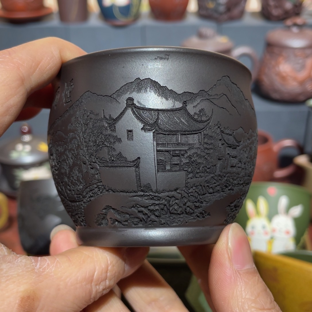 原矿紫砂手工主人杯