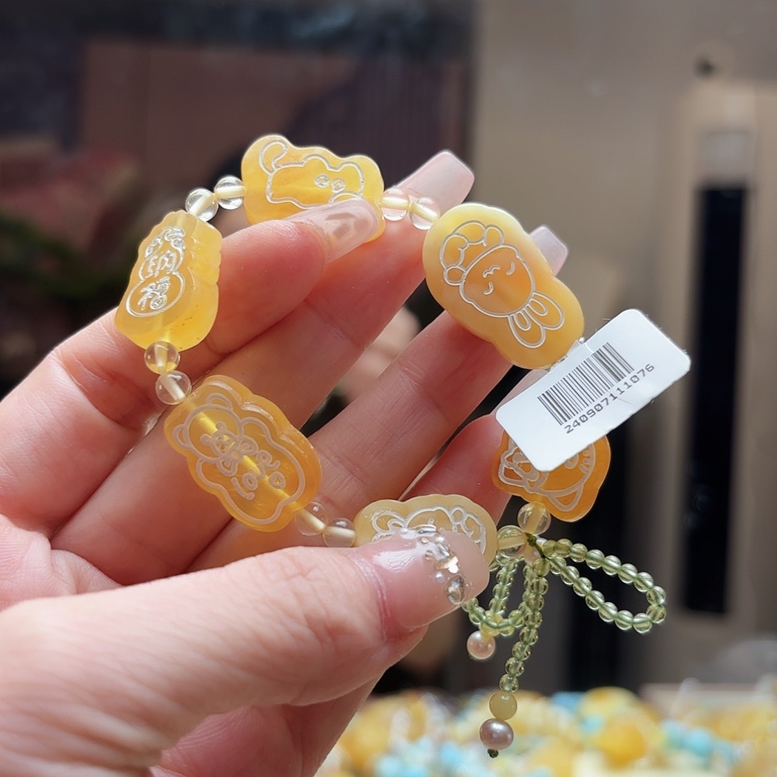 未镶嵌琥珀手链琥珀