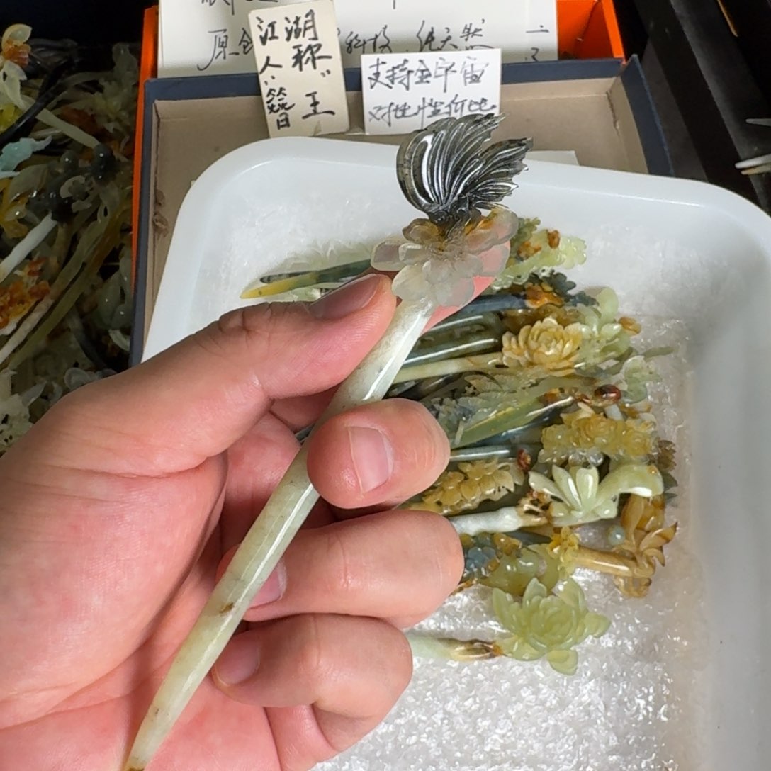 岫玉发簪未镶嵌明君玉簪贼拉好看