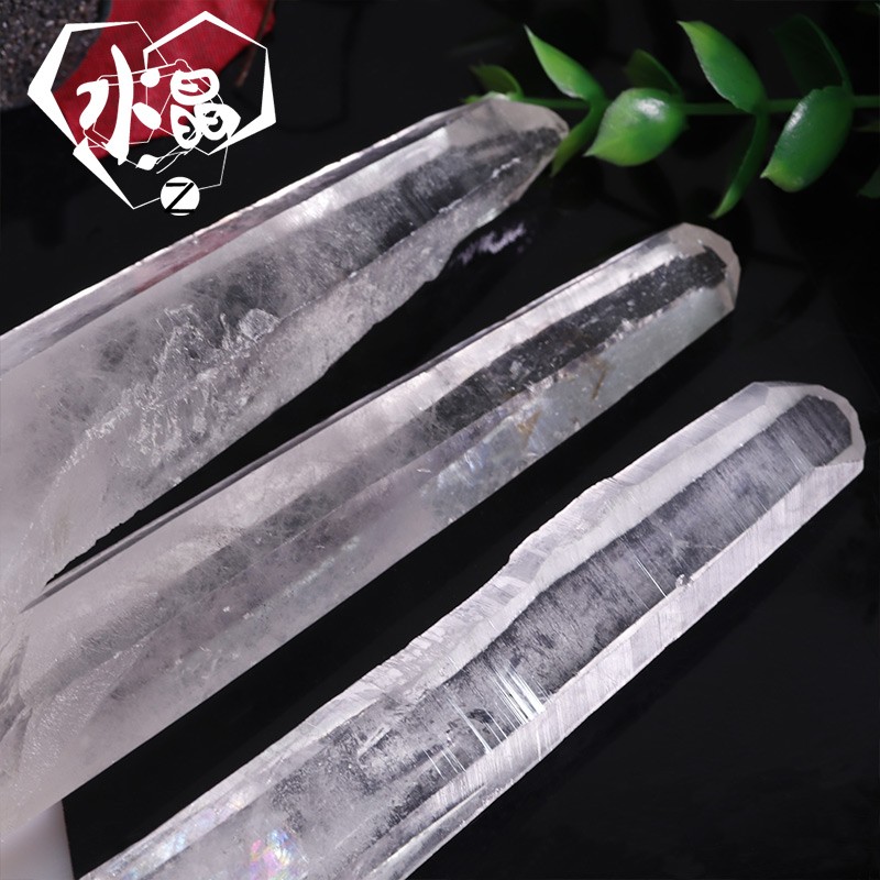 纯天然白水晶柱内蒙激光柱摆件单尖通透白水晶原矿手握装饰现货