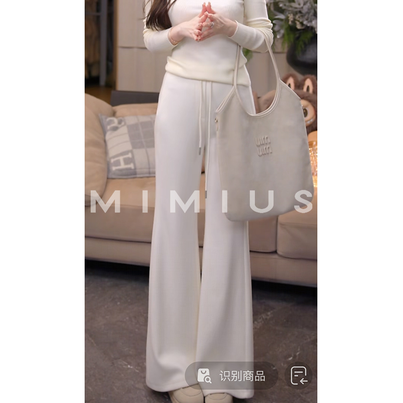 【mimius】肉肉 LULU喇叭裤2.0 加绒加厚休闲通勤长裤 G11165