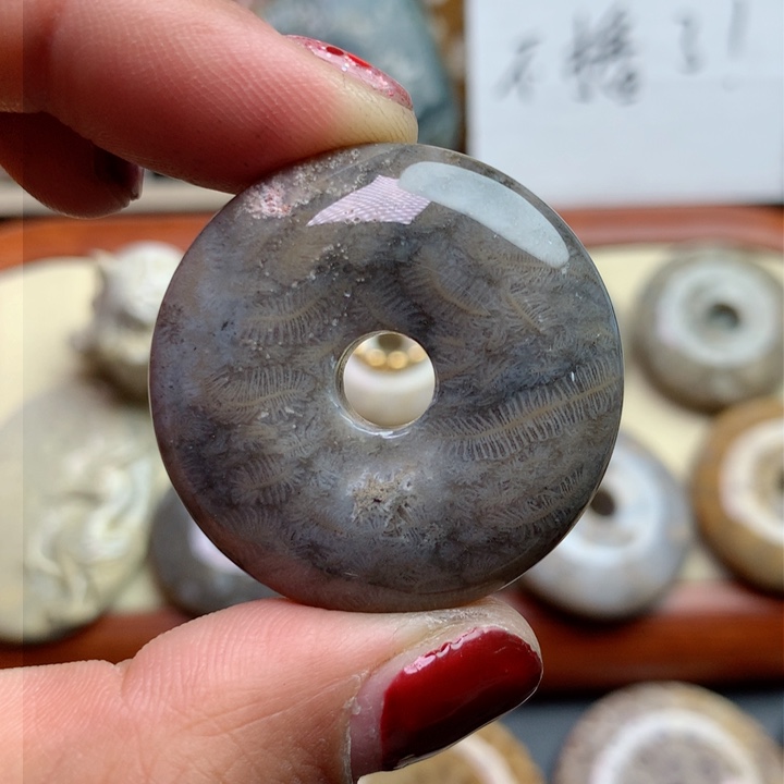 硅化珊瑚（珊瑚玉）颈饰未镶嵌