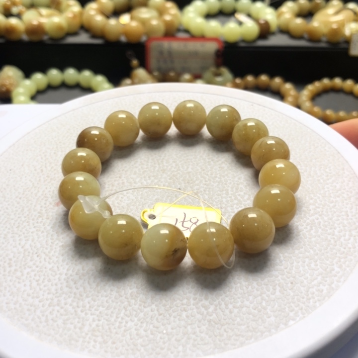 和田玉手串未镶嵌卡14