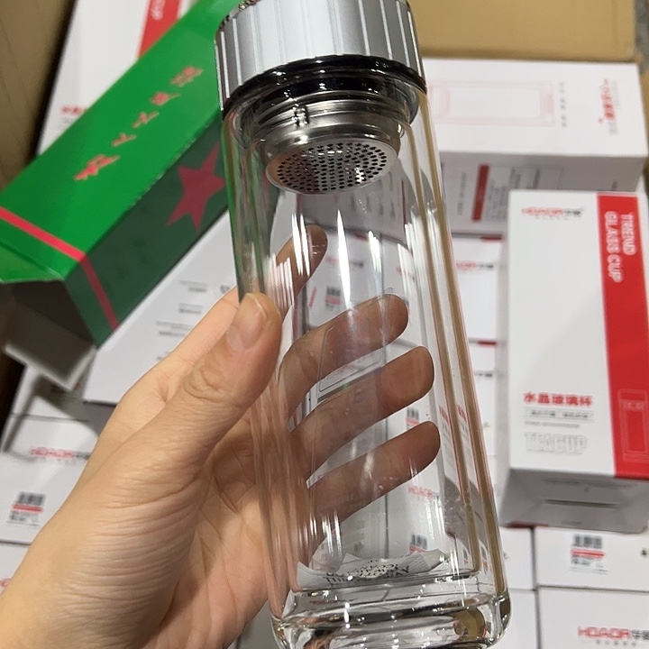 沃鑫双层玻璃杯300300300颜色随机微瑕