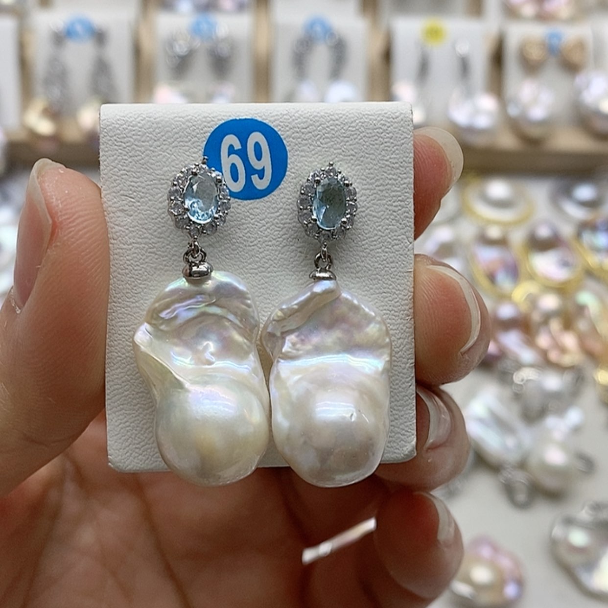 【闪购商品】淡水珍珠耳饰银S925镶嵌