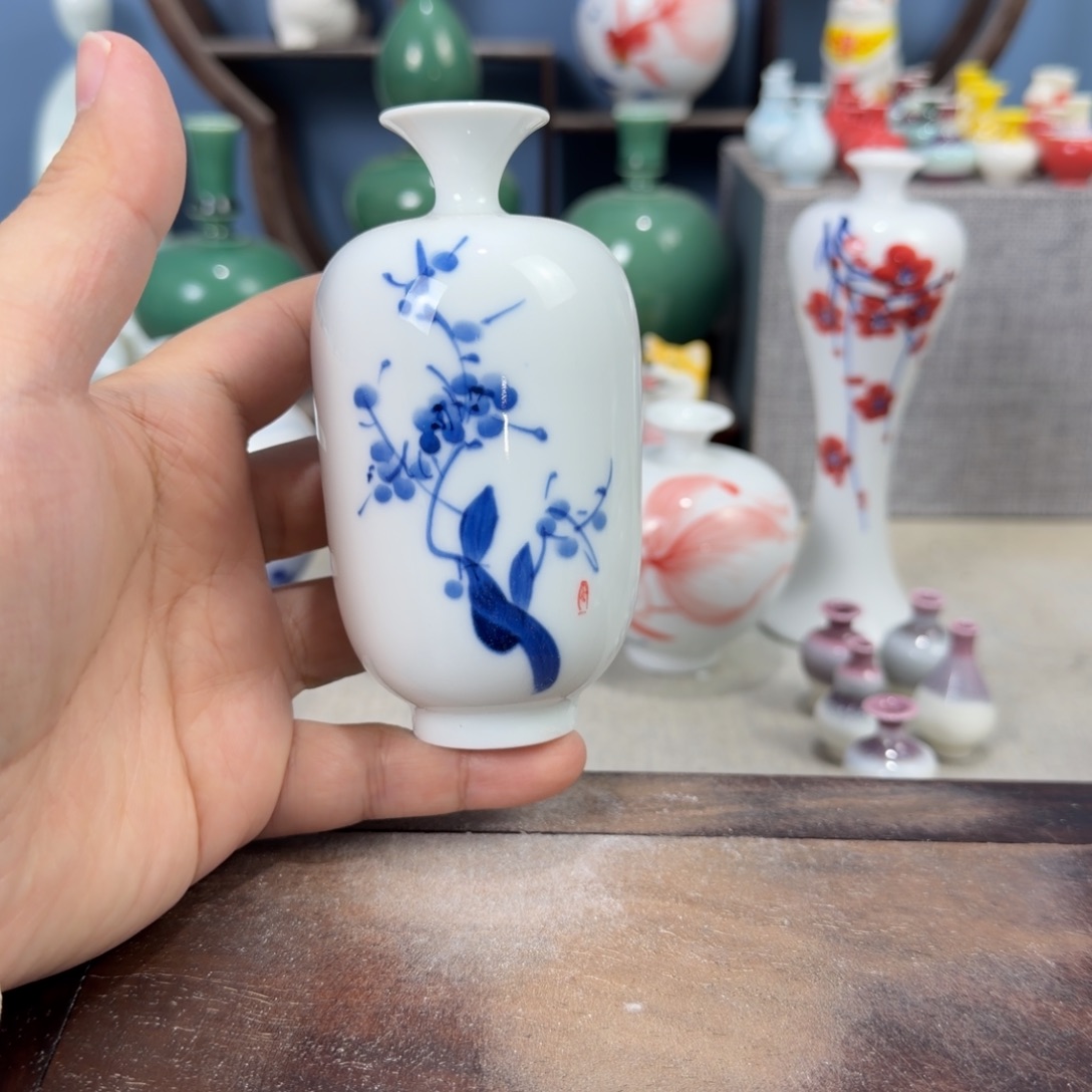 陶瓷手工小花器摆件