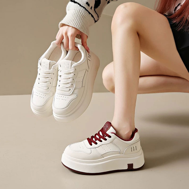 欧若风春季新款厚底增高显瘦小白鞋百搭款板鞋女鞋Q60909