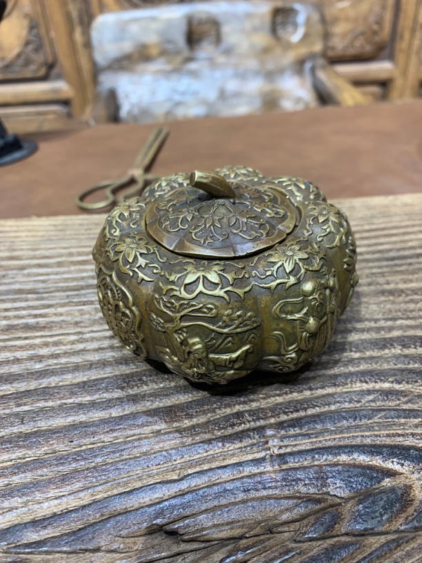 老式铜器古朴厚重包浆圆润收藏佳品实物实拍