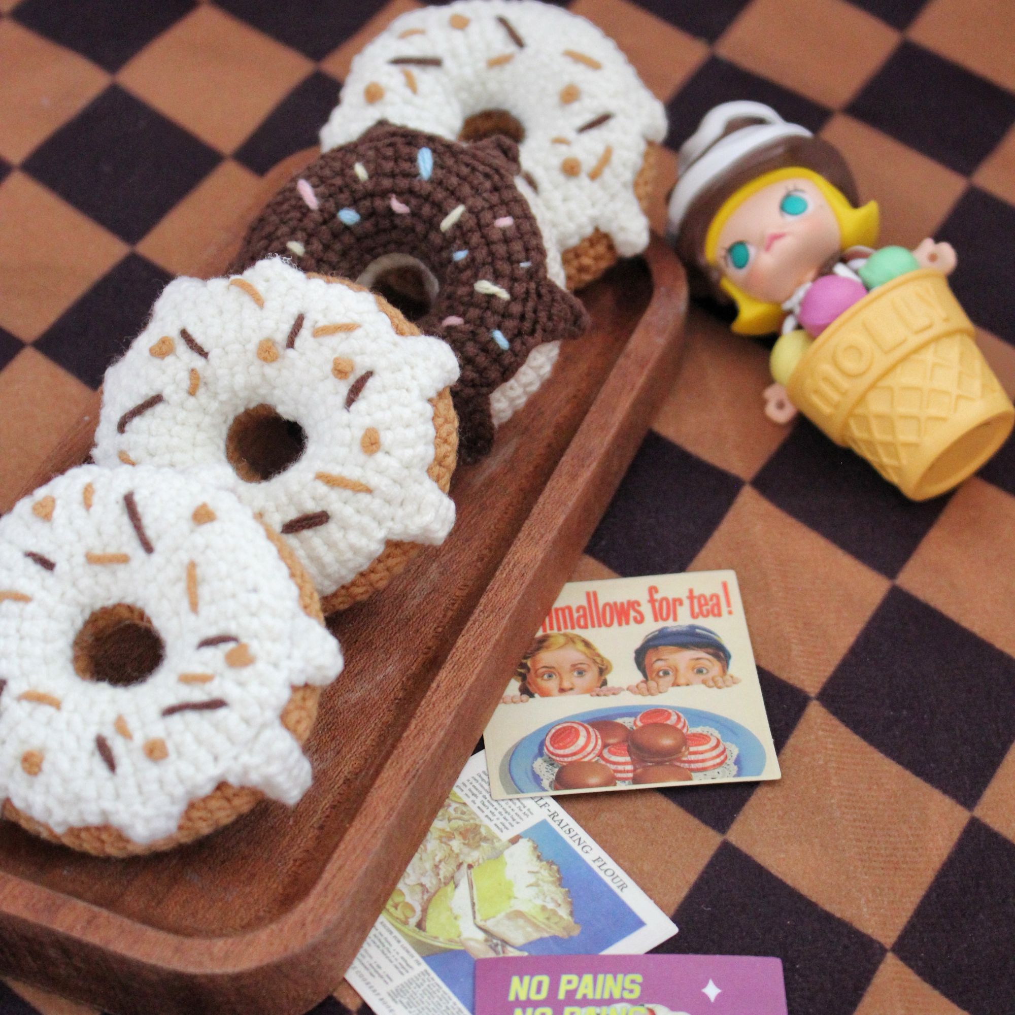 手工钩织甜甜圈葫芦底座【成品】