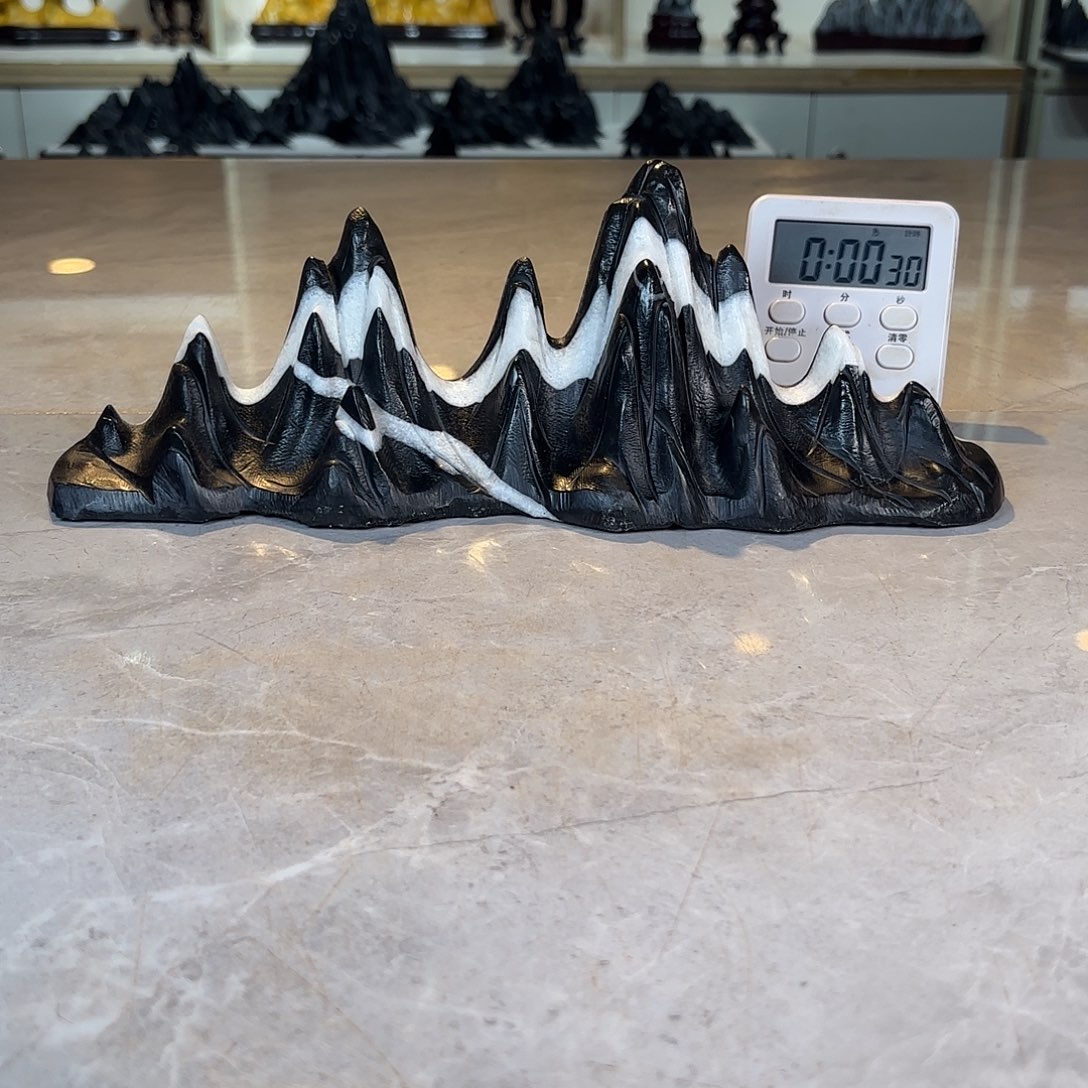 奇***峰陶灵璧石手工雕刻奇石摆件