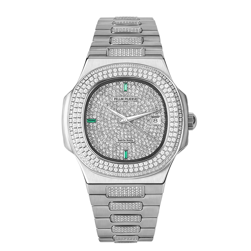 佰达BAIRTE FEIDY镶钻满天星名贵机械腕表柒1