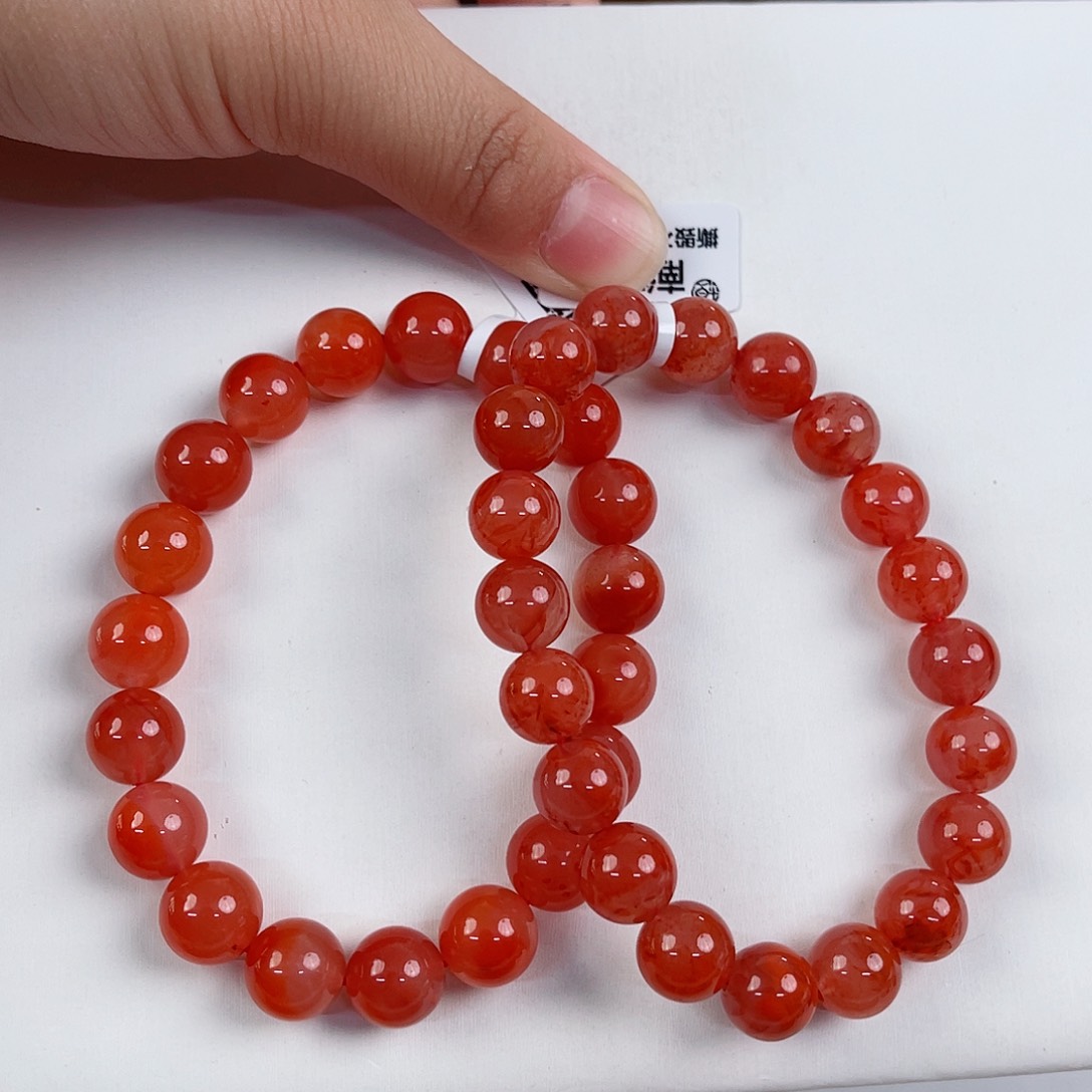 南红玛瑙未镶嵌瓦西单圈10mm（多样式发其一）