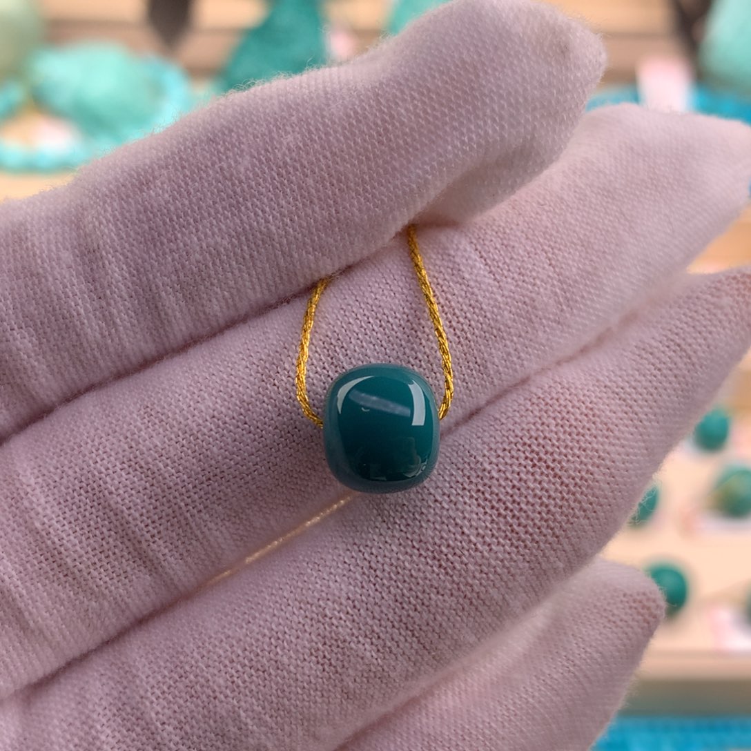 绿松石珠宝奇石未镶嵌9.6×8.4